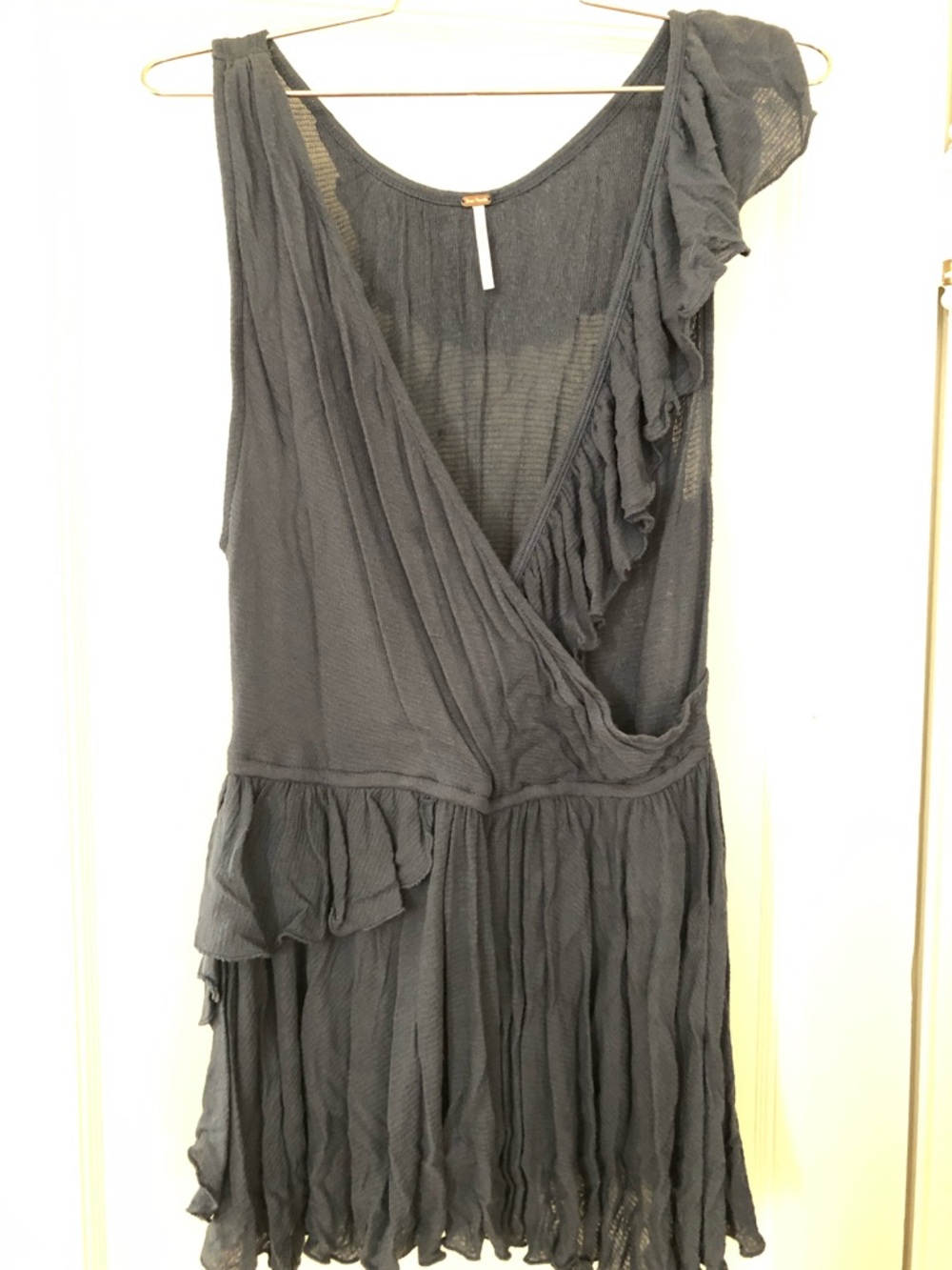 Free People Charcoal Asymmetrical Tunic